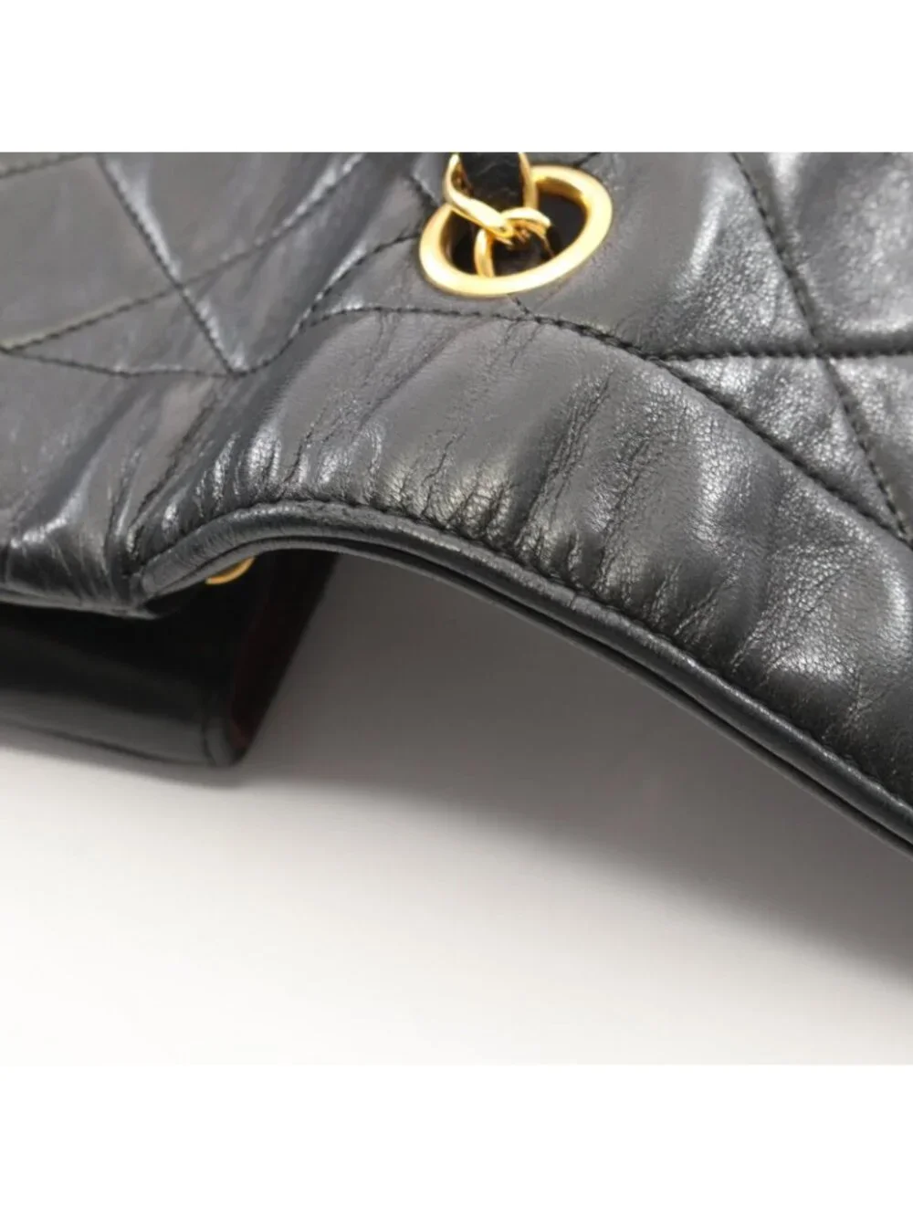 Chanel Shoulder Bag Quilted Diana Flap Black Lambskin Chain